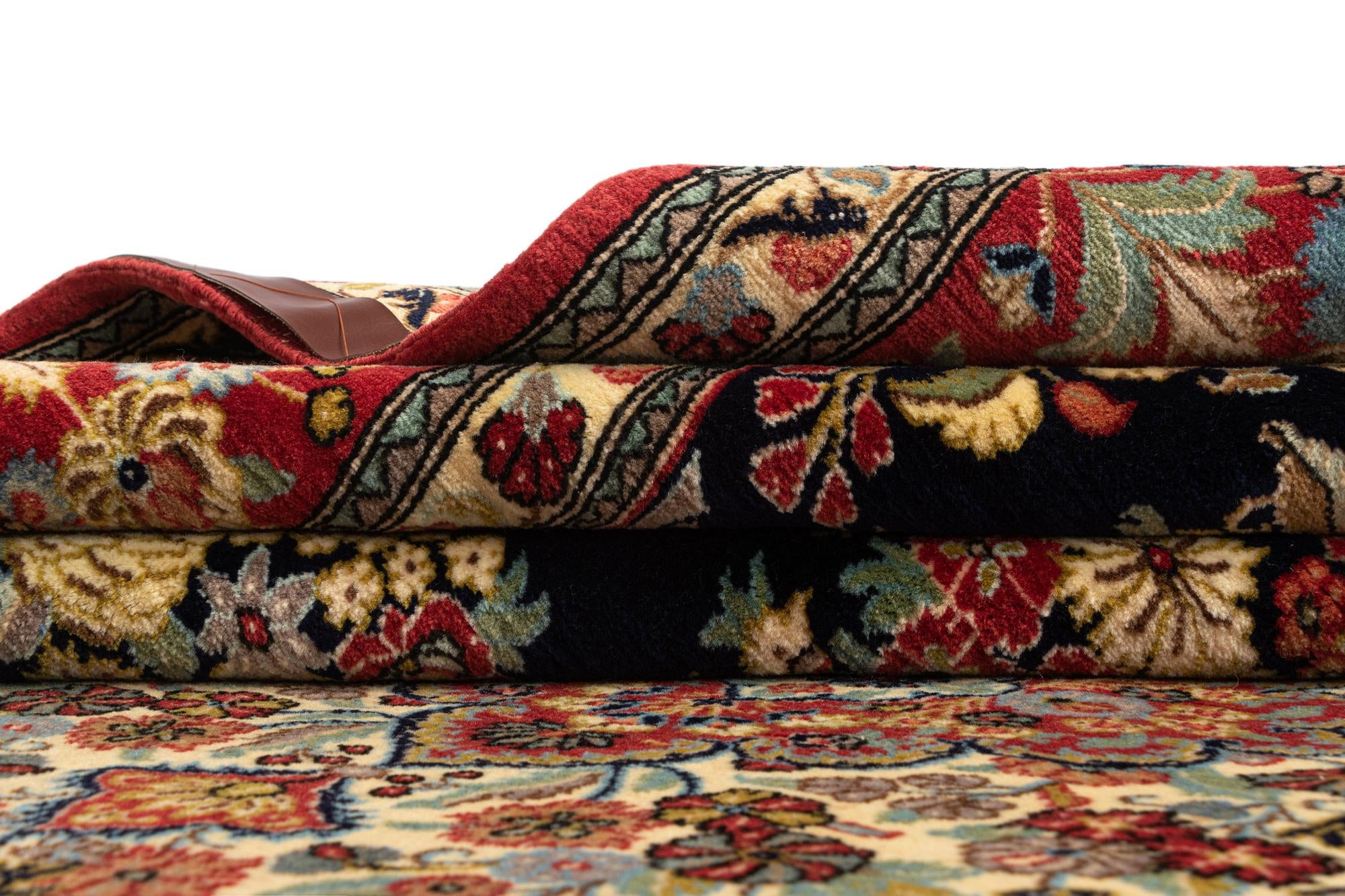 6' 8 x 10' Hand Knotted Qom Persian Rug