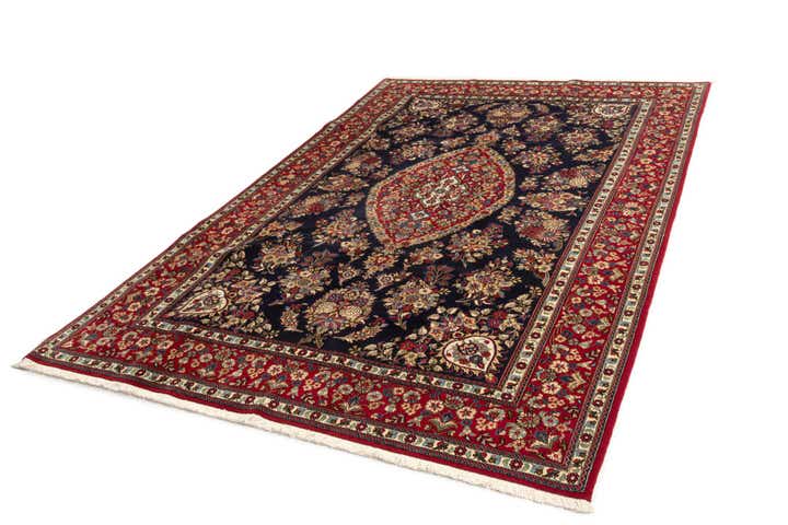 6' 6 x 10' Hand Knotted Qom Persian Rug