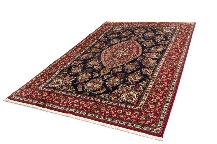 Detail image of 6' 6 x 10' Hand Knotted Qom Persian Rug