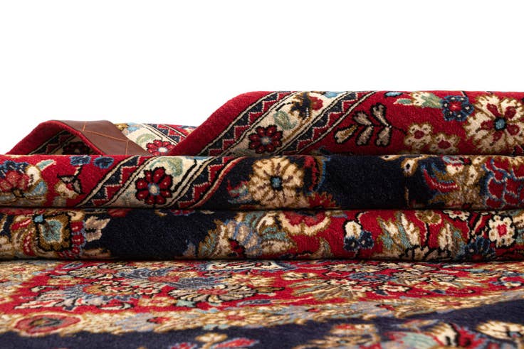 Detail image of 6' 6 x 10' Hand Knotted Qom Persian Rug
