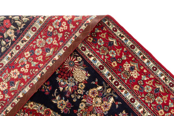 Detail image of 6' 6 x 10' Hand Knotted Qom Persian Rug