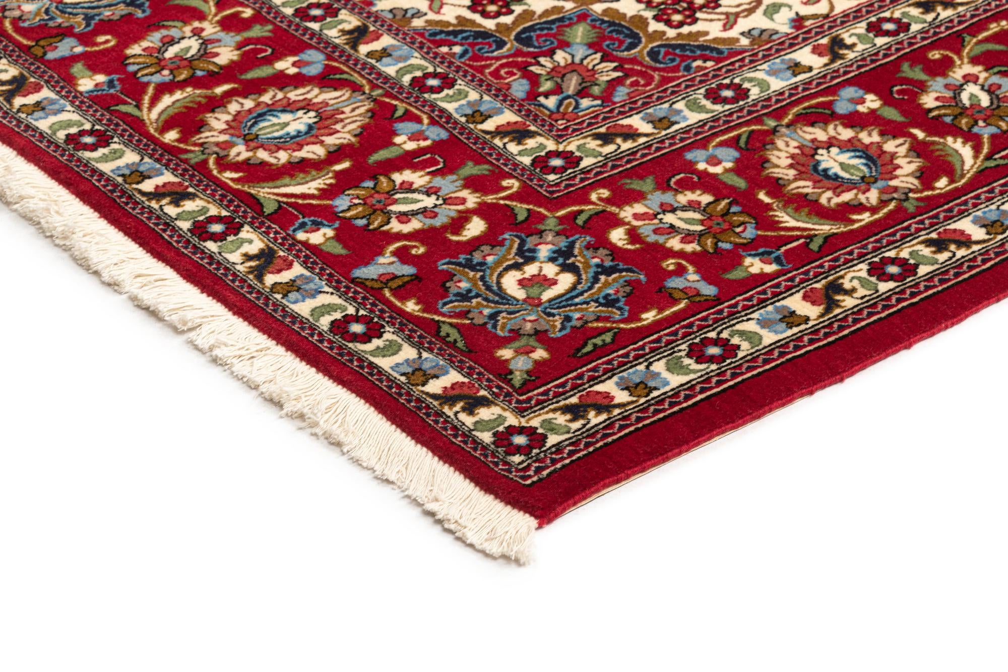 6' 7 x 9' 9 Hand Knotted Qom Persian Rug