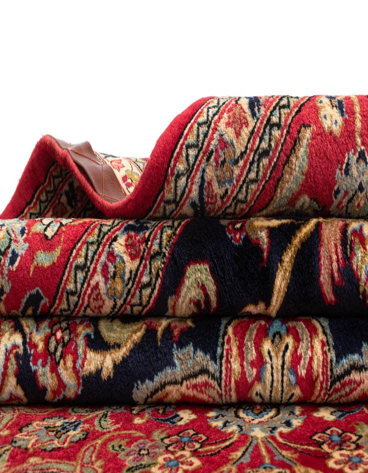 Detail image of 6' 6 x 10' 4  Hand Knotted Qom Persian Rug