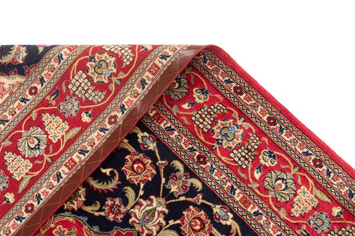 6' 6 x 10' 4 Hand Knotted Qom Persian Rug
