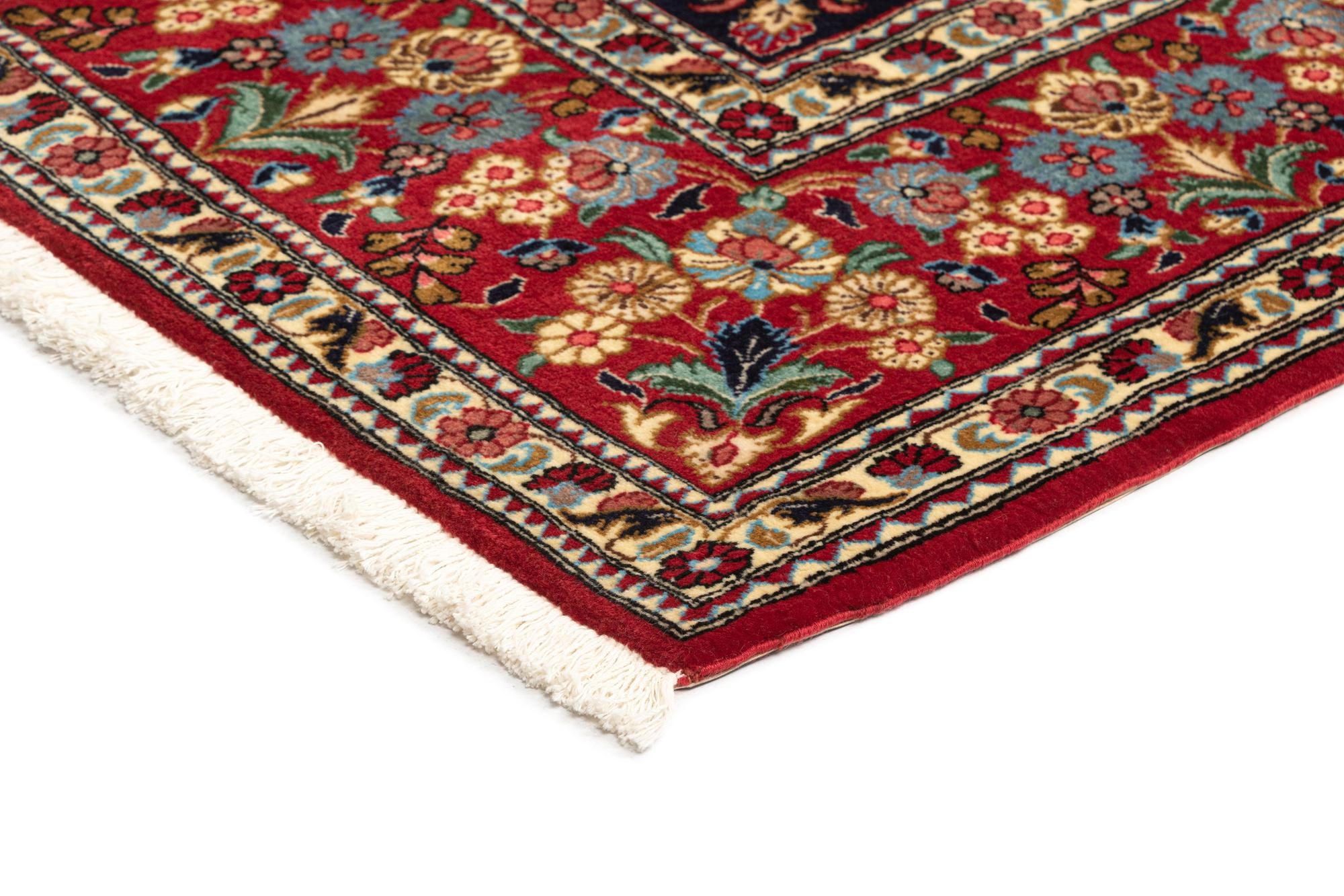 6' 8 x 9' 9 Hand Knotted Qom Persian Rug