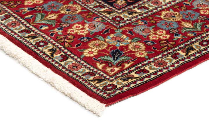 6' 8 x 9' 9 Hand Knotted Qom Persian Rug