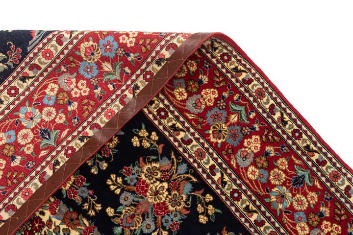 6' 8 x 9' 9 Hand Knotted Qom Persian Rug