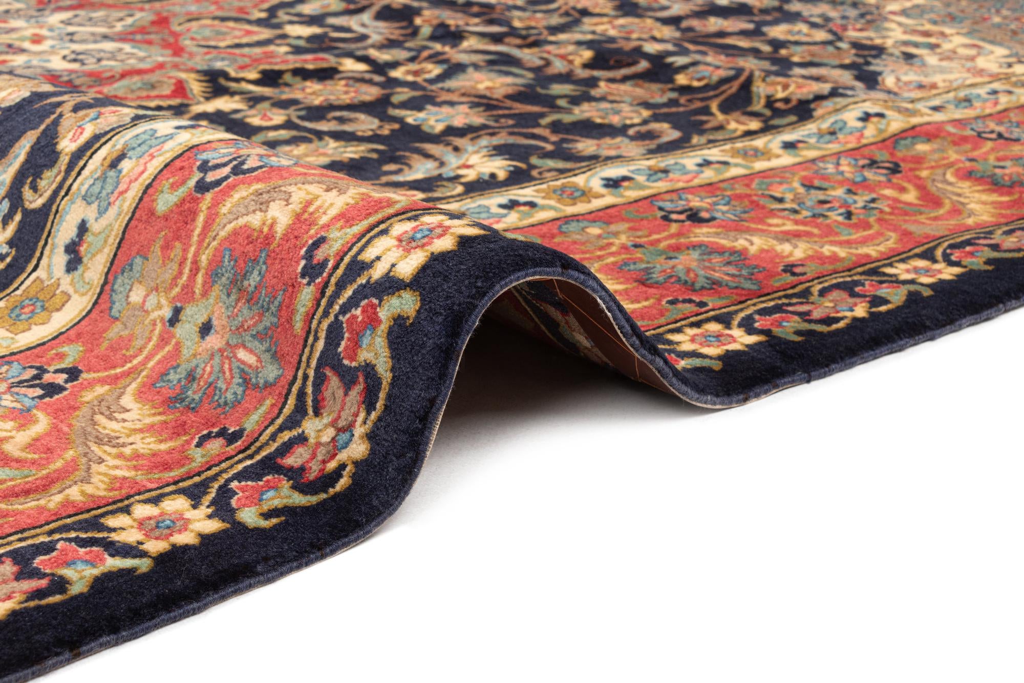 6' 7 x 9' 10 Hand Knotted Qom Persian Rug
