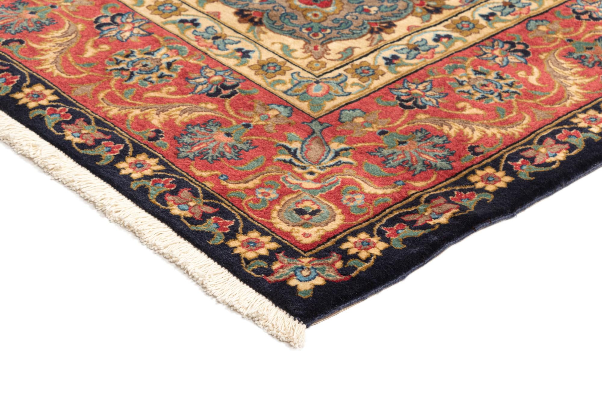 6' 7 x 9' 10 Hand Knotted Qom Persian Rug