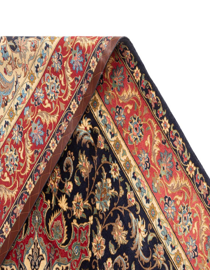 Detail image of 6' 7 x 9' 10  Hand Knotted Qom Persian Rug