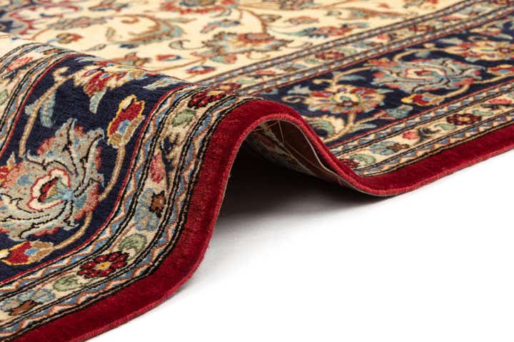 6' 7 x 9' 8 Hand Knotted Qom Persian Rug