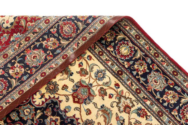 6' 7 x 9' 8 Hand Knotted Qom Persian Rug