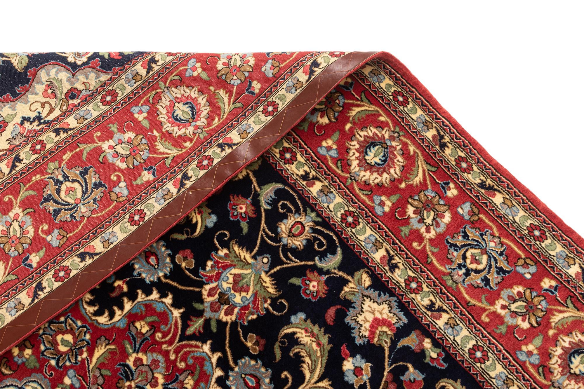 6' 8 x 9' 11 Hand Knotted Qom Persian Rug