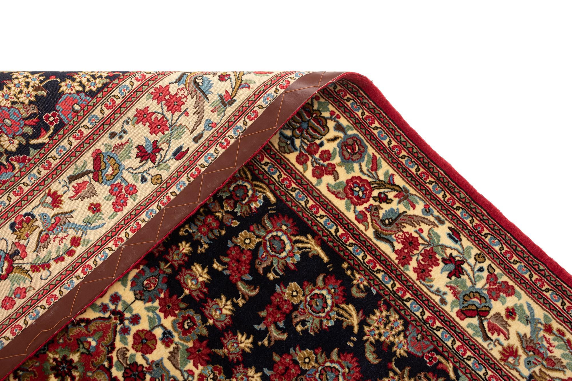 4' 7 x 6' 9 Hand Knotted Qom Persian Rug