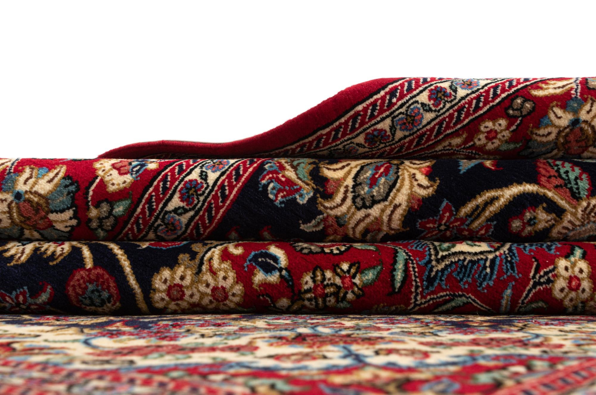 4' 9 x 7' 5 Hand Knotted Qom Persian Rug