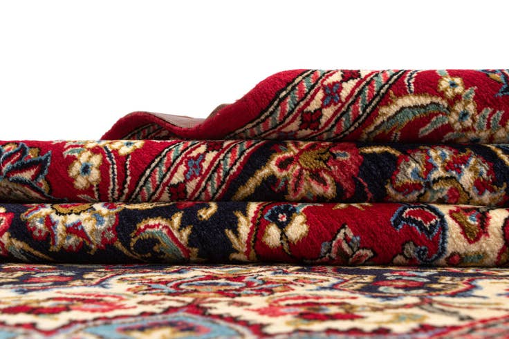 Detail image of 4' 9 x 6' 11 Hand Knotted Qom Persian Rug