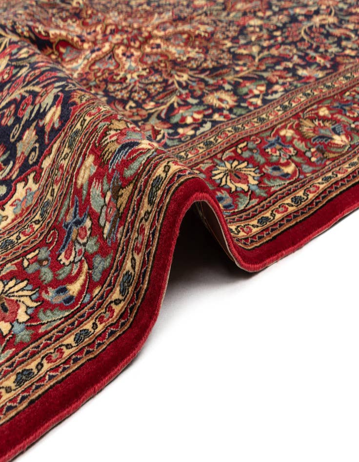 Detail image of 4' 8 x 7' 1  Hand Knotted Qom Persian Rug