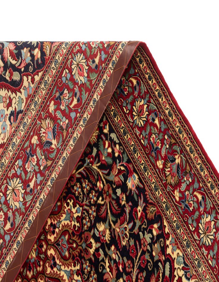 Detail image of 4' 8 x 7' 1  Hand Knotted Qom Persian Rug