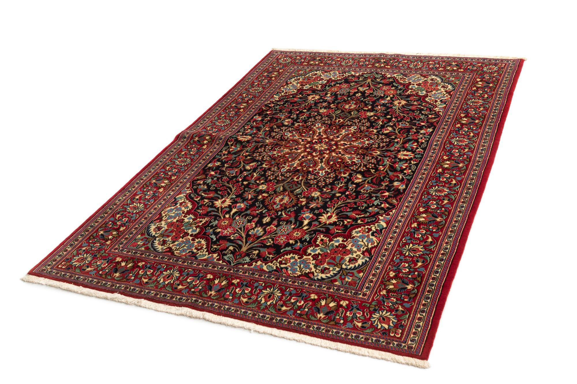 4' 8 x 6' 11 Hand Knotted Qom Persian Rug