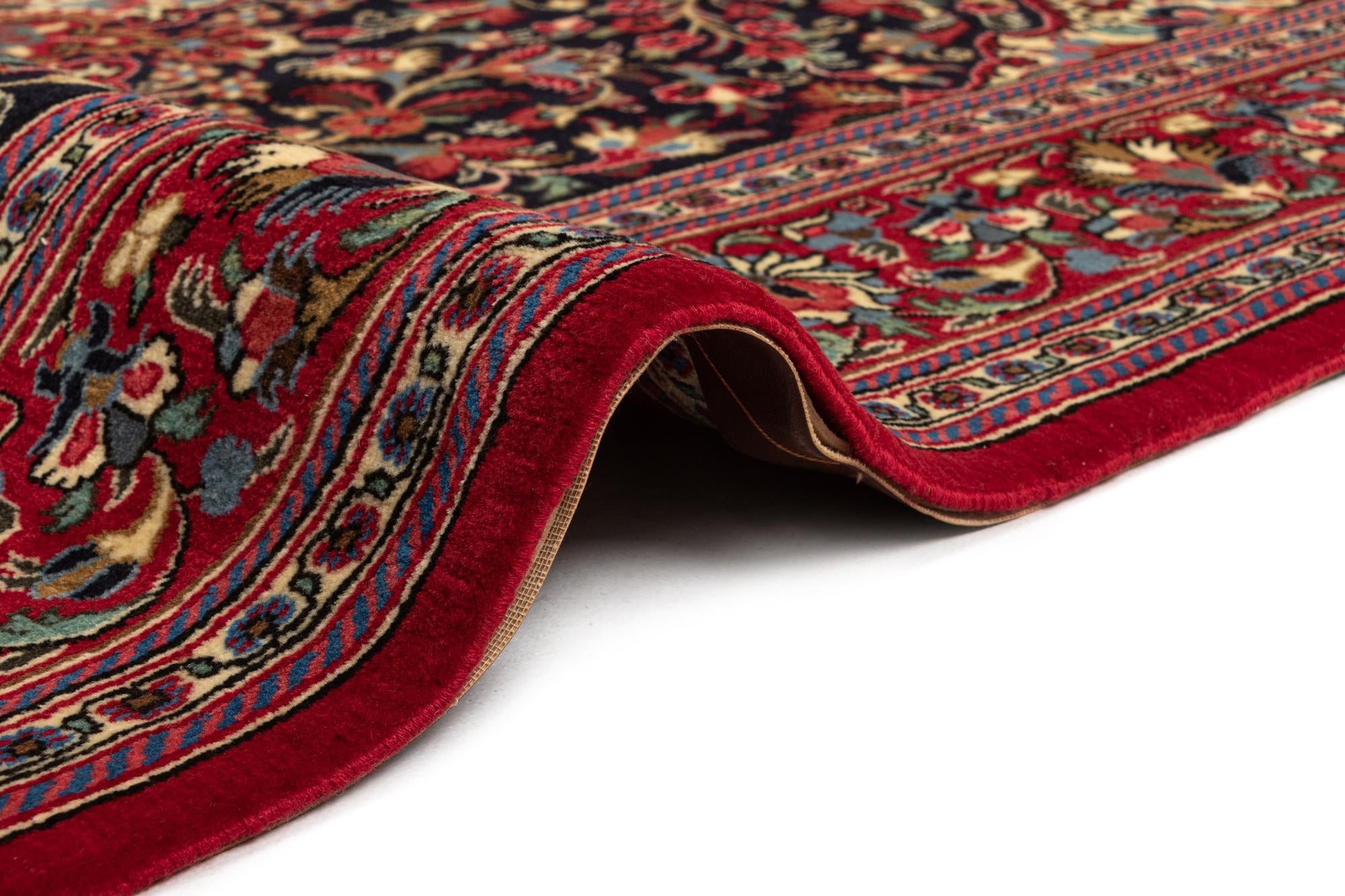4' 8 x 6' 11 Hand Knotted Qom Persian Rug
