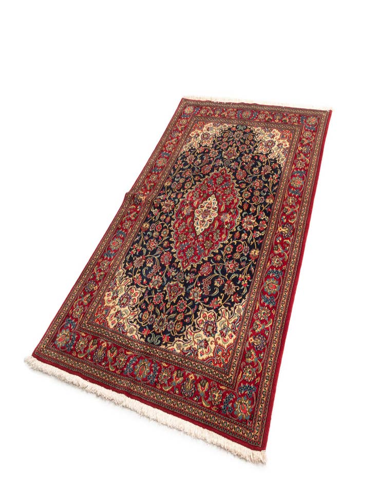 Detail image of 4' 6 x 6' 9 Hand Knotted Qom Persian Rug