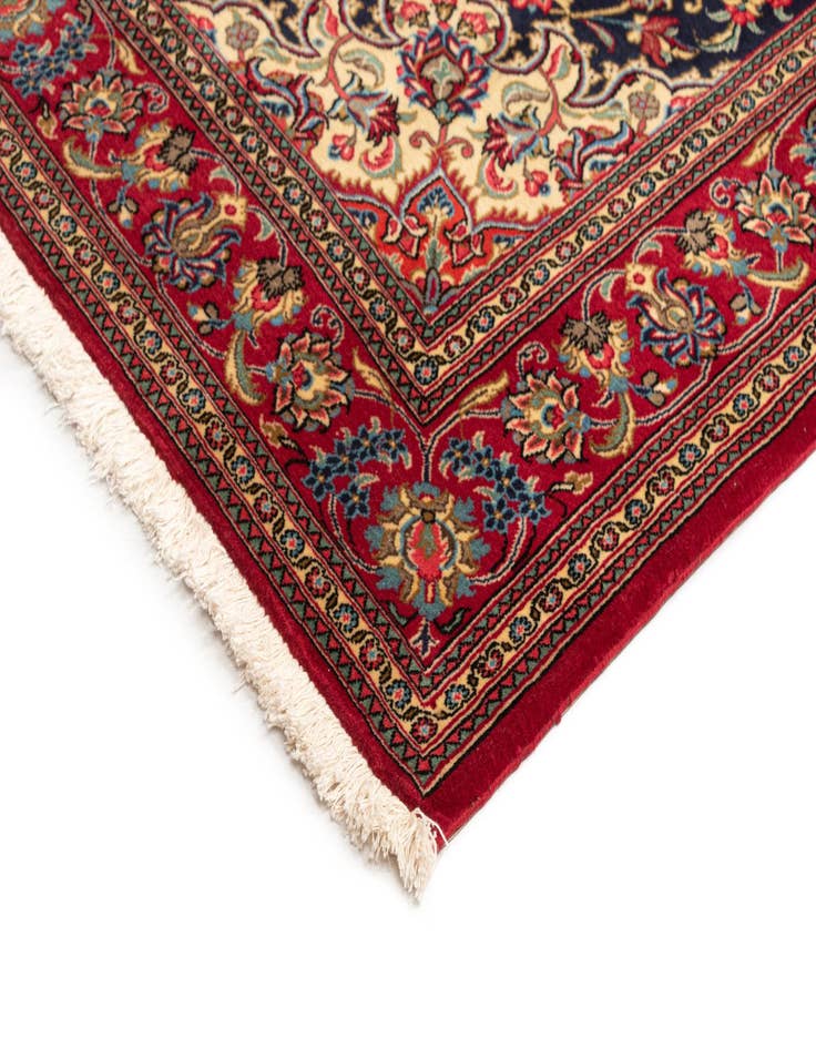 Detail image of 4' 6 x 6' 9 Hand Knotted Qom Persian Rug