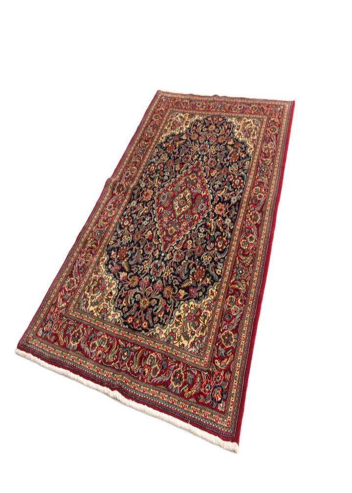 4' 8 x 7' 1 Hand Knotted Qom Persian Rug