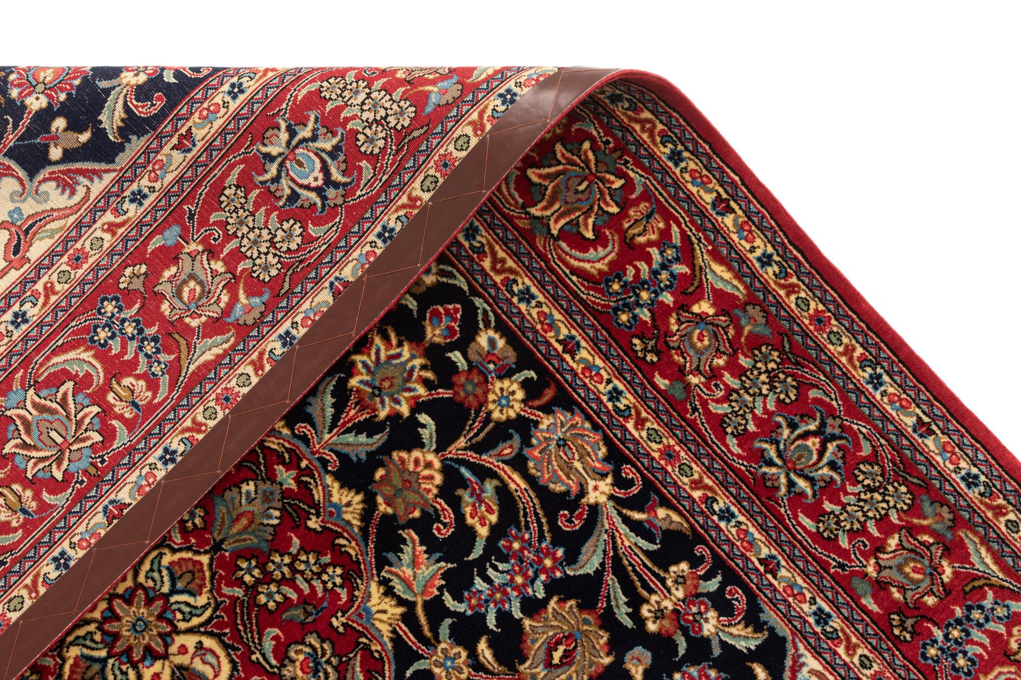 4' 6 x 7' 5 Hand Knotted Qom Persian Rug