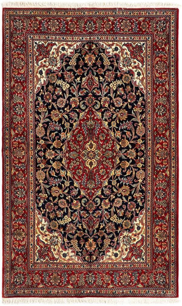 135cm x 225cm Handgeknüpft Qom Persisch Teppich