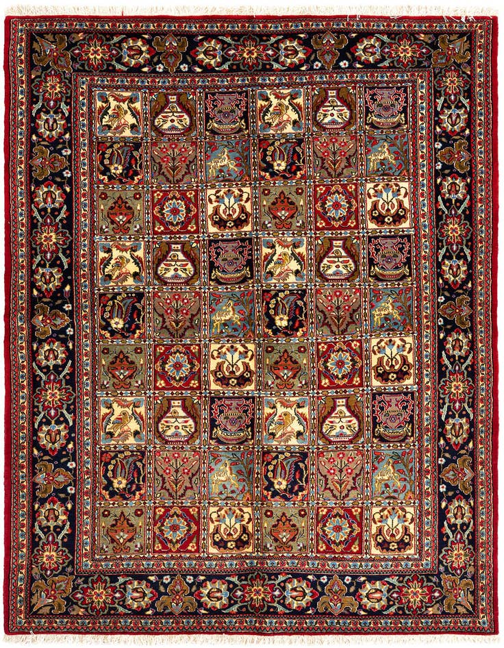 Detail image of 4' 8 x 6' 11 Qom Rug