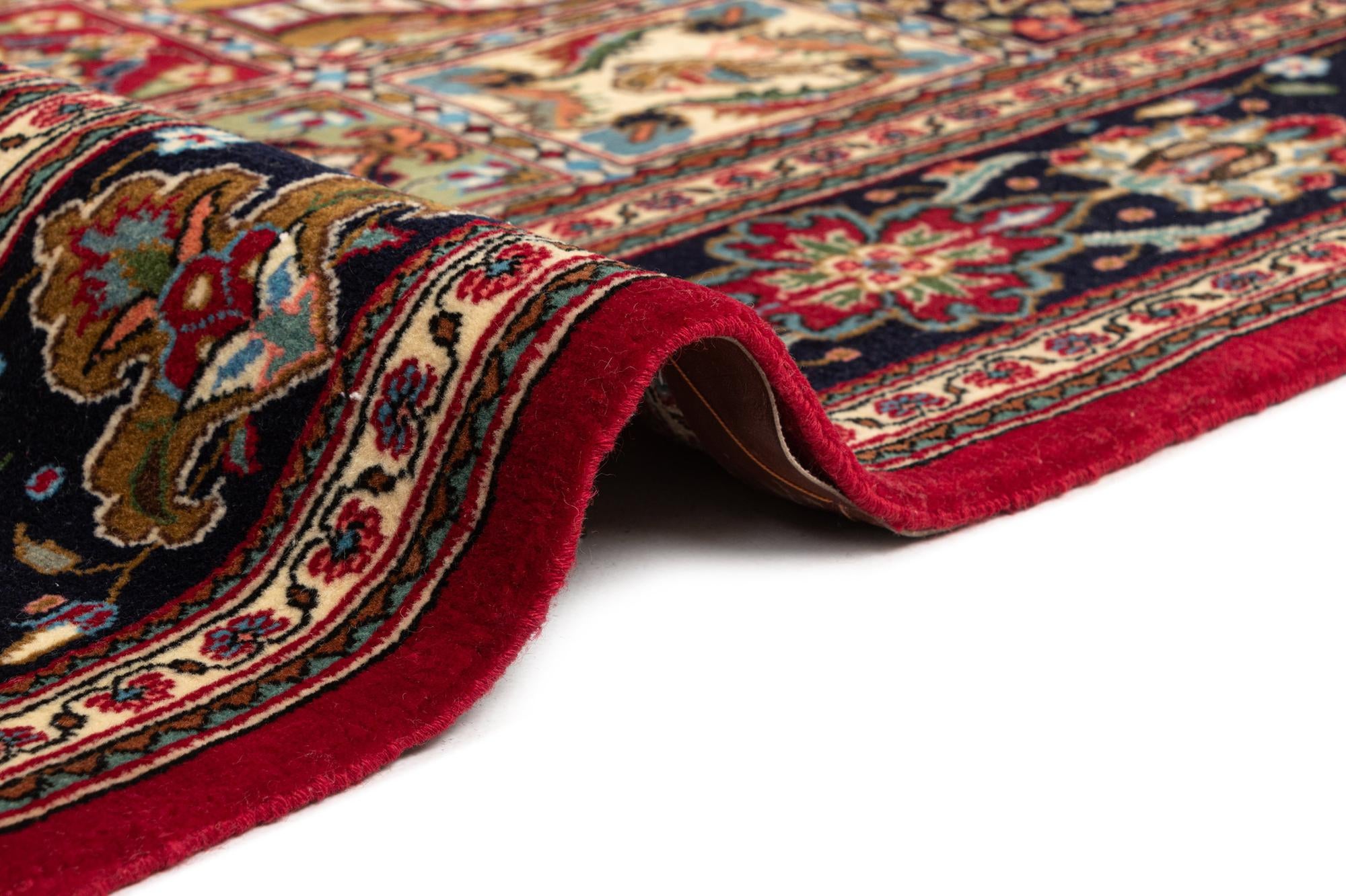 4' 8 x 6' 8 Hand Knotted Qom Persian Rug