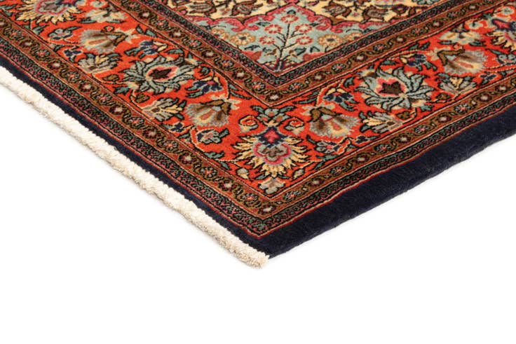 Detail image of 4' 9 x 7' Hand Knotted Qom Persian Rug