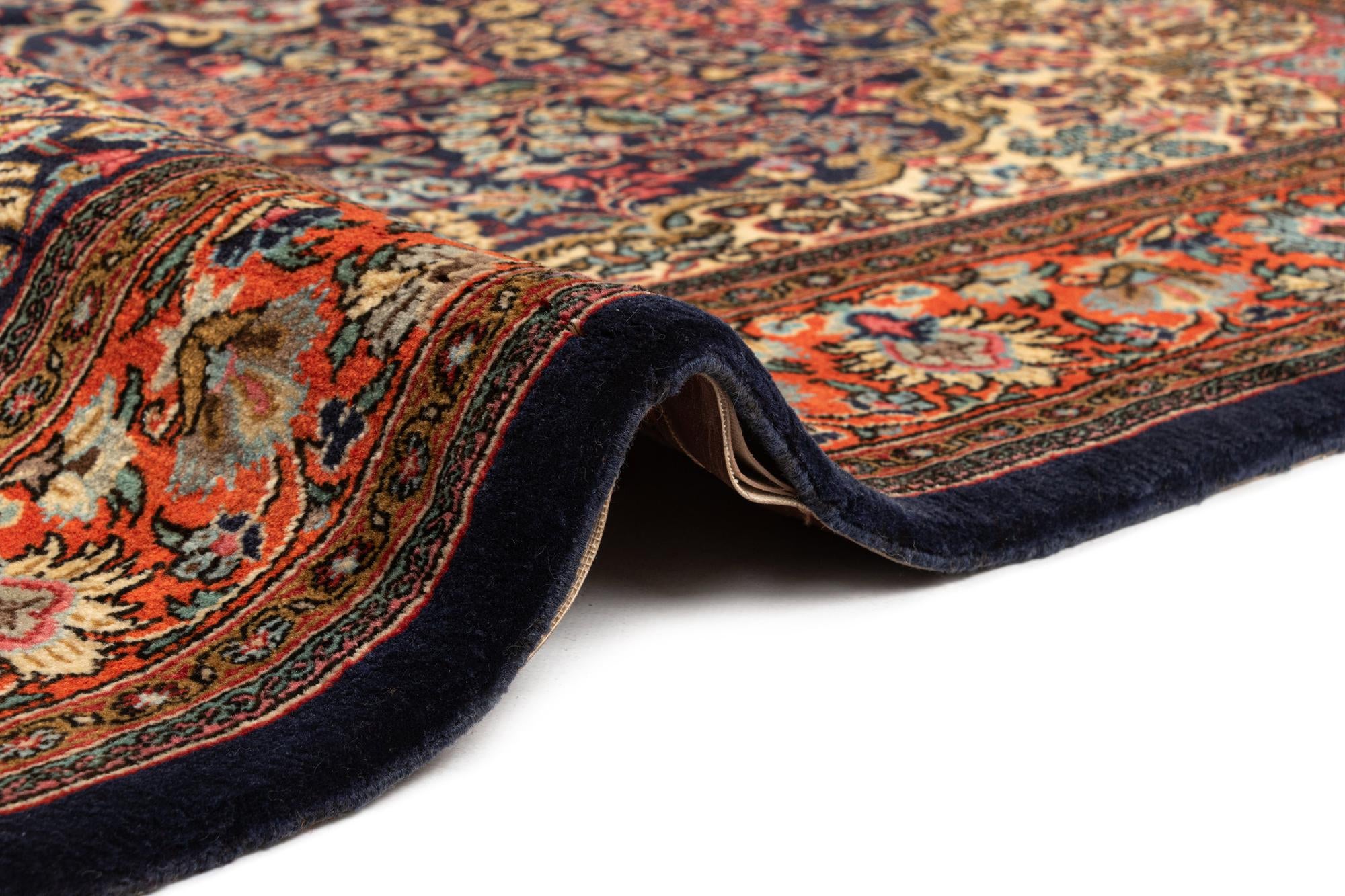 4' 9 x 7' Hand Knotted Qom Persian Rug