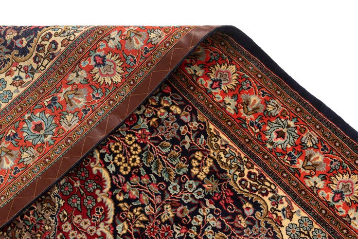 Detail image of 4' 9 x 7' Hand Knotted Qom Persian Rug