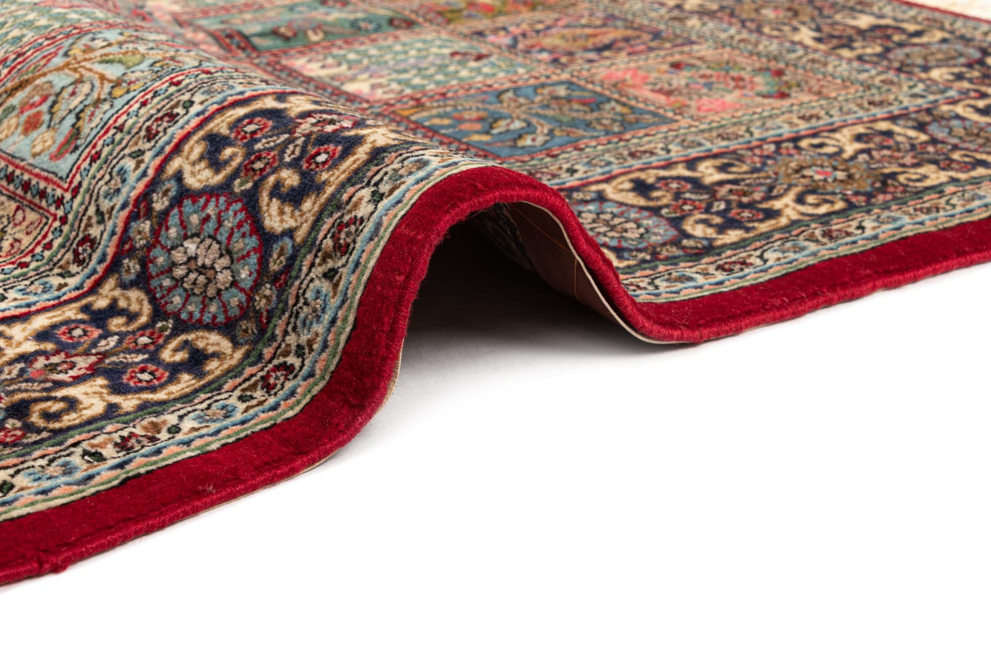 3' 5 x 4' 10 Hand Knotted Qom Persian Rug