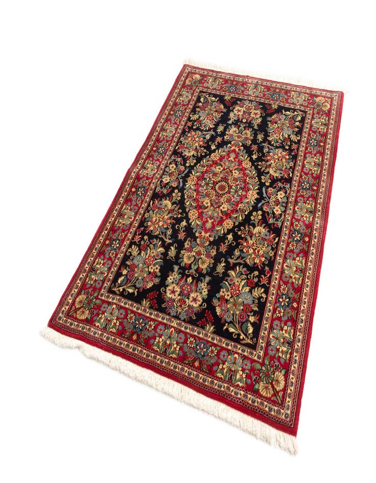 Detail image of 3' 6 x 5' 2  Hand Knotted Qom Persian Rug