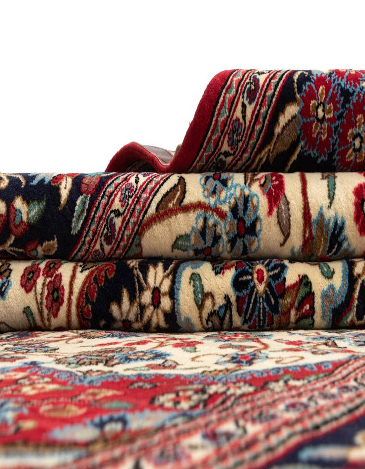 Detail image of 5' x 8' 3  Hand Knotted Qom Persian Rug