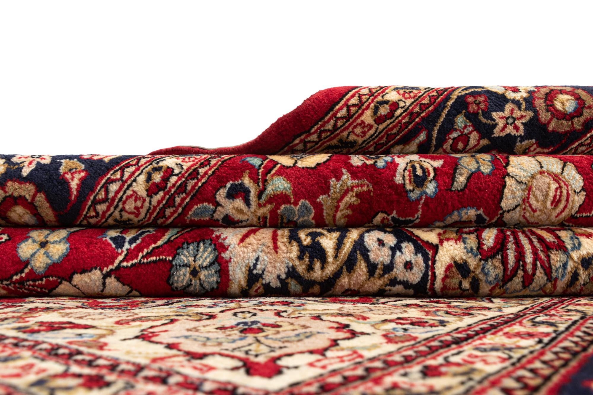 5' x 7' 10 Hand Knotted Qom Persian Rug