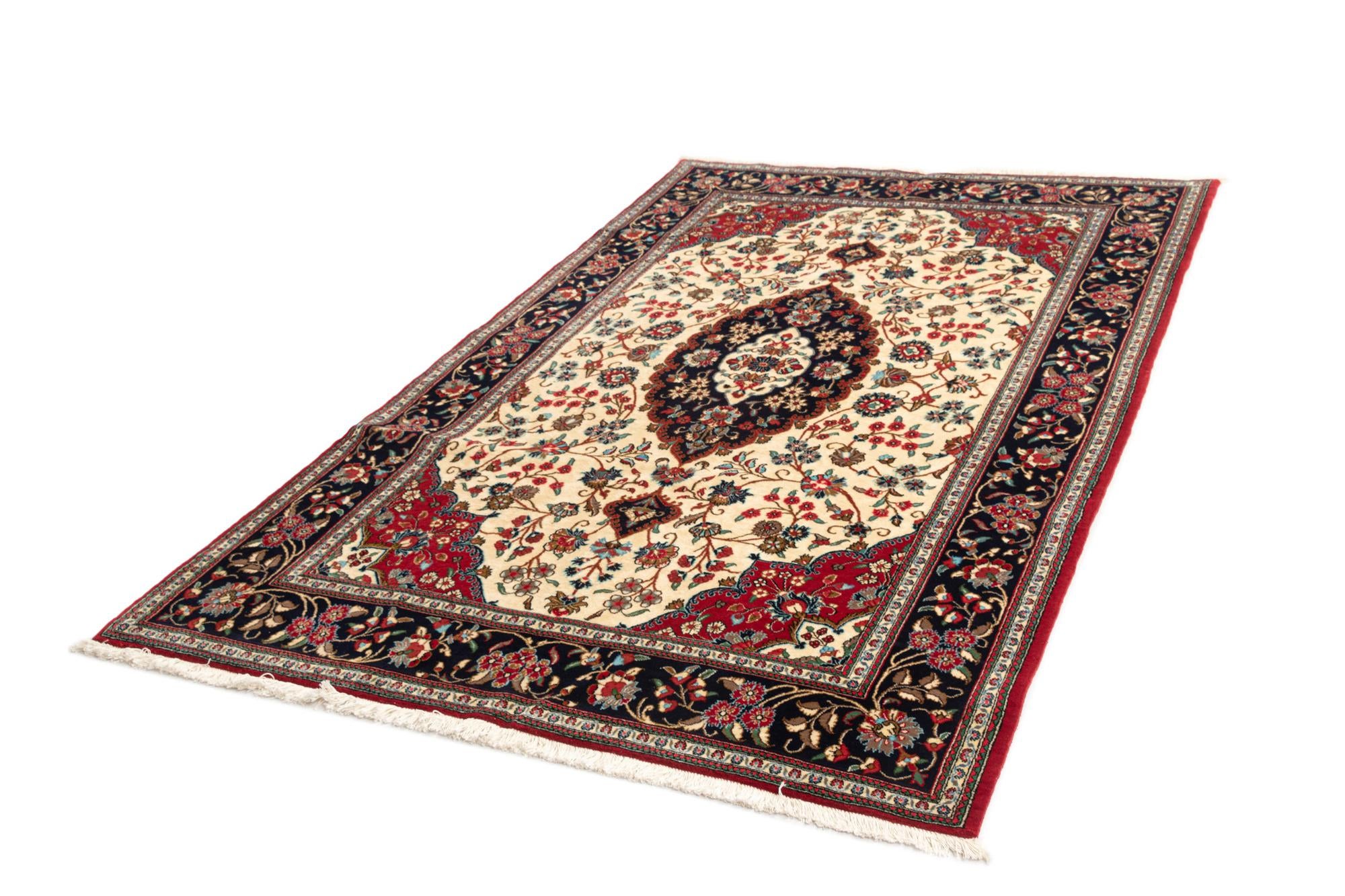 5' 1 x 7' 11 Hand Knotted Qom Persian Rug