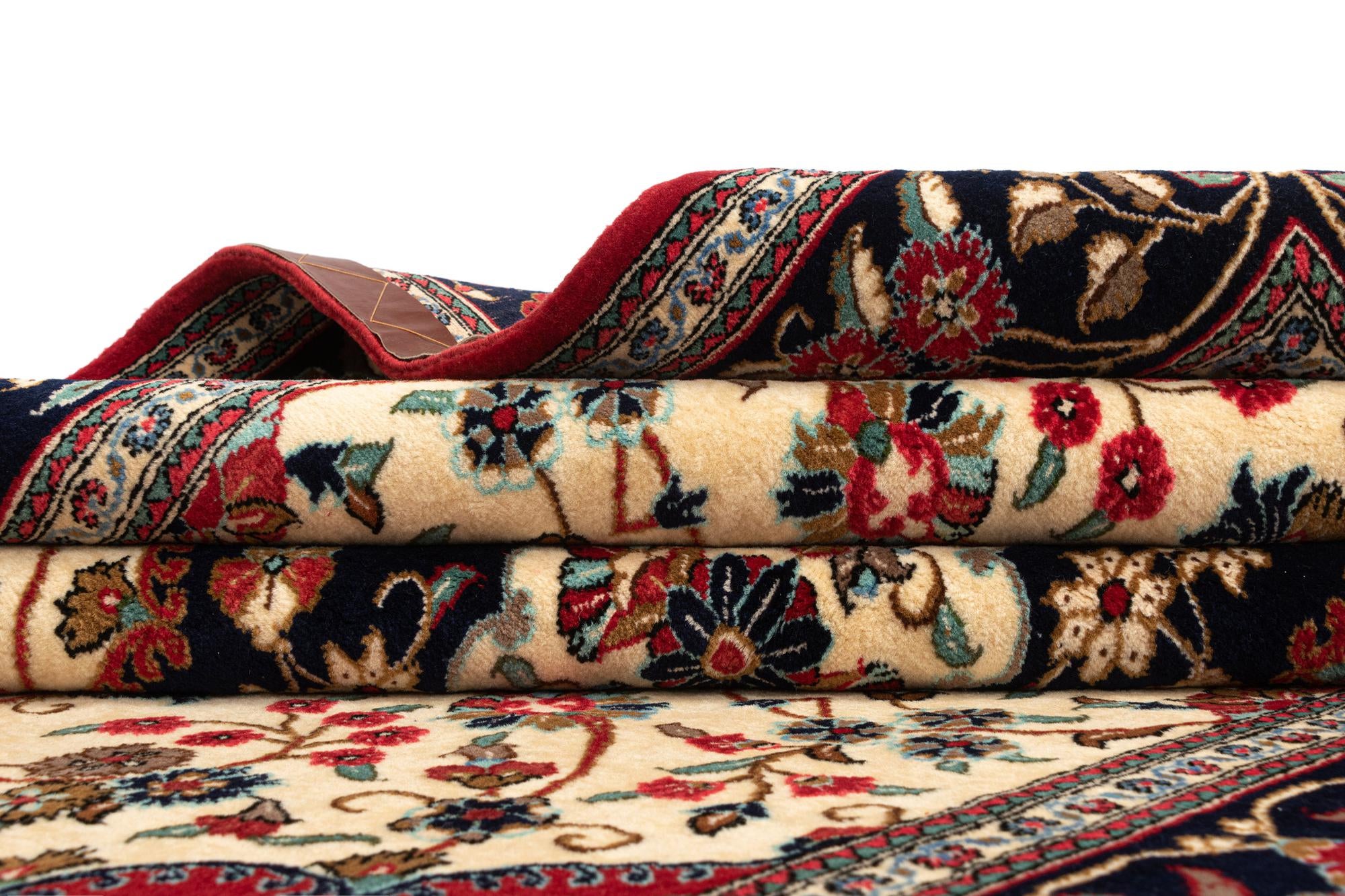 5' 1 x 7' 11 Hand Knotted Qom Persian Rug
