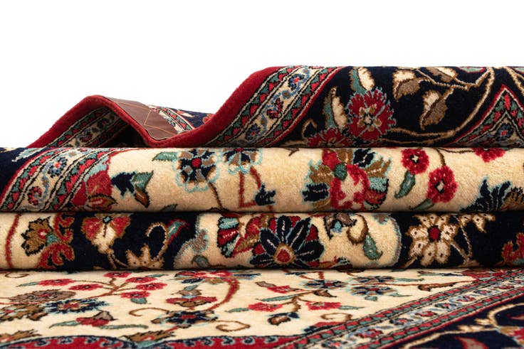 Detail image of 5' 1 x 7' 11 Hand Knotted Qom Persian Rug