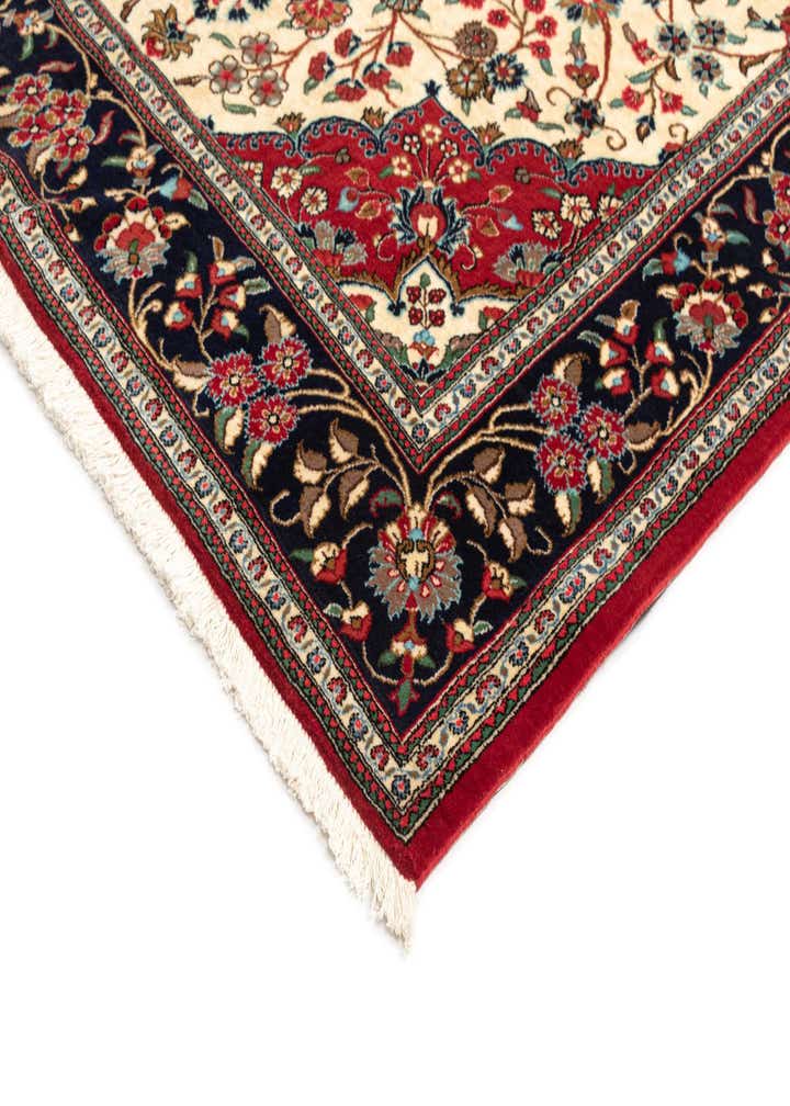 5' 1 x 7' 11 Hand Knotted Qom Persian Rug