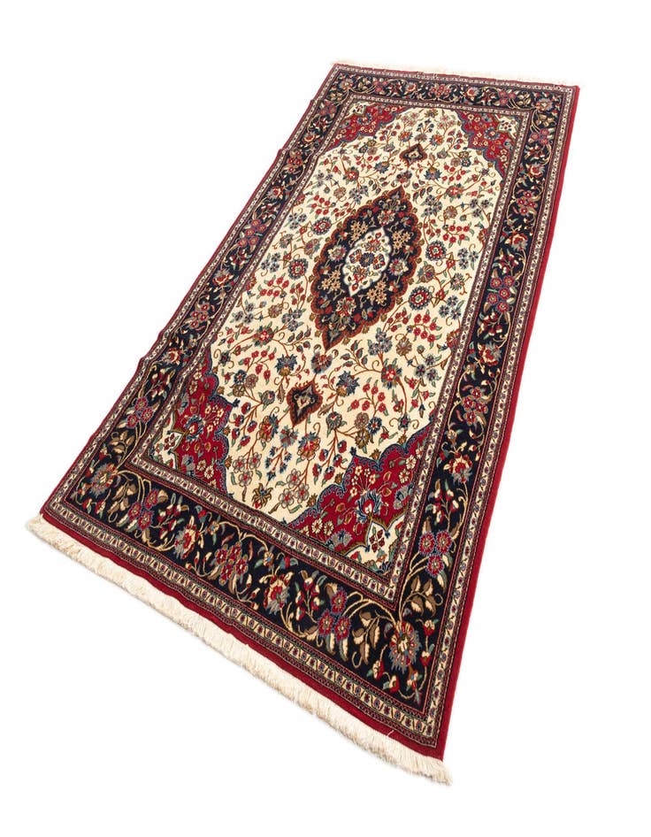 Detail image of 5' x 8' 6  Hand Knotted Qom Persian Rug