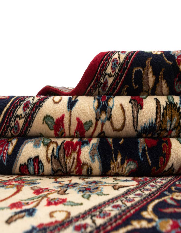 Detail image of 5' x 8' 6  Hand Knotted Qom Persian Rug