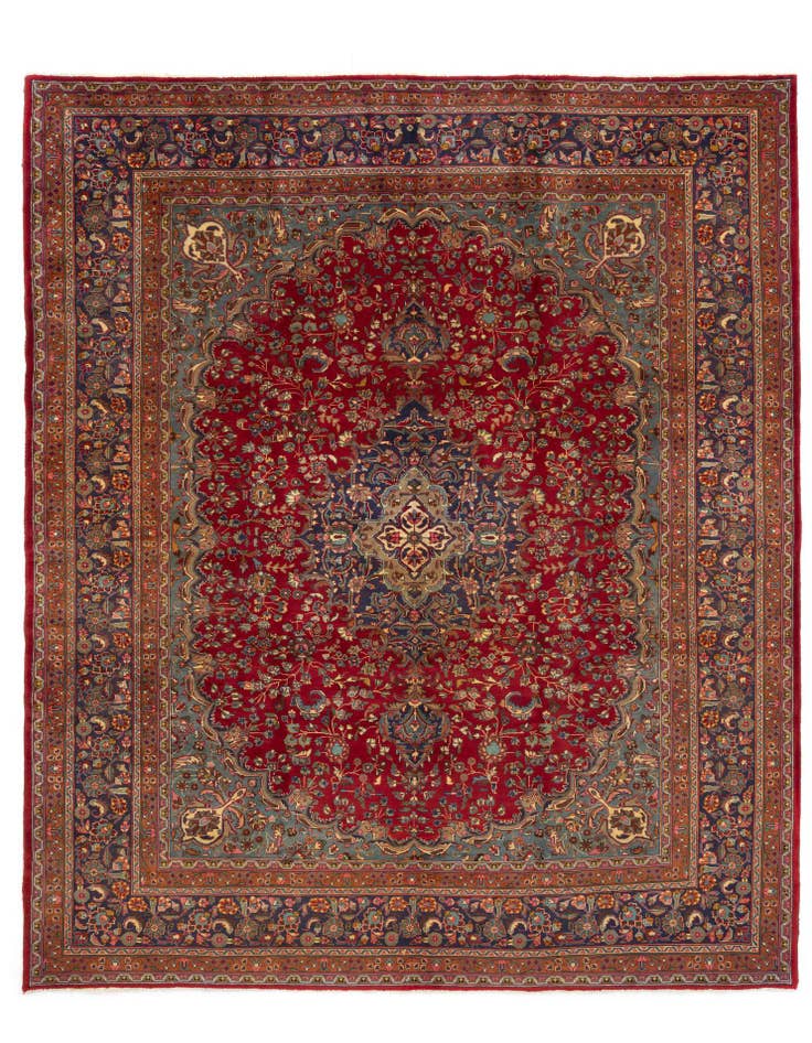 Detail image of 9' 9 x 12' 10 Hand Knotted Sabzevar Persian Wool Rug