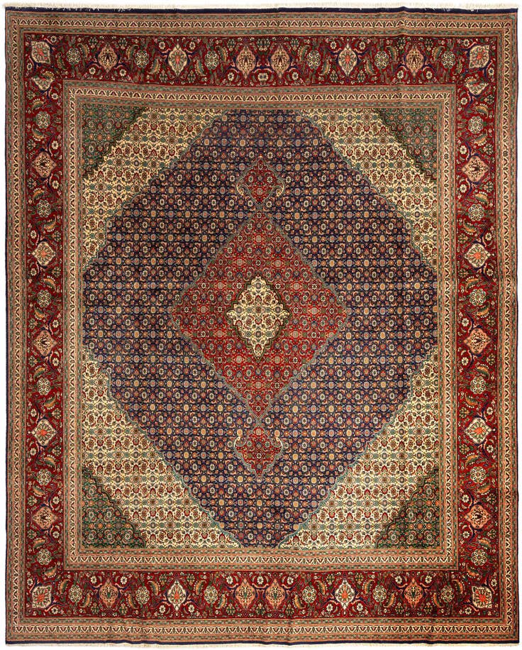 Detailansicht von 300cm x 375cm Tabriz Mahi Teppich