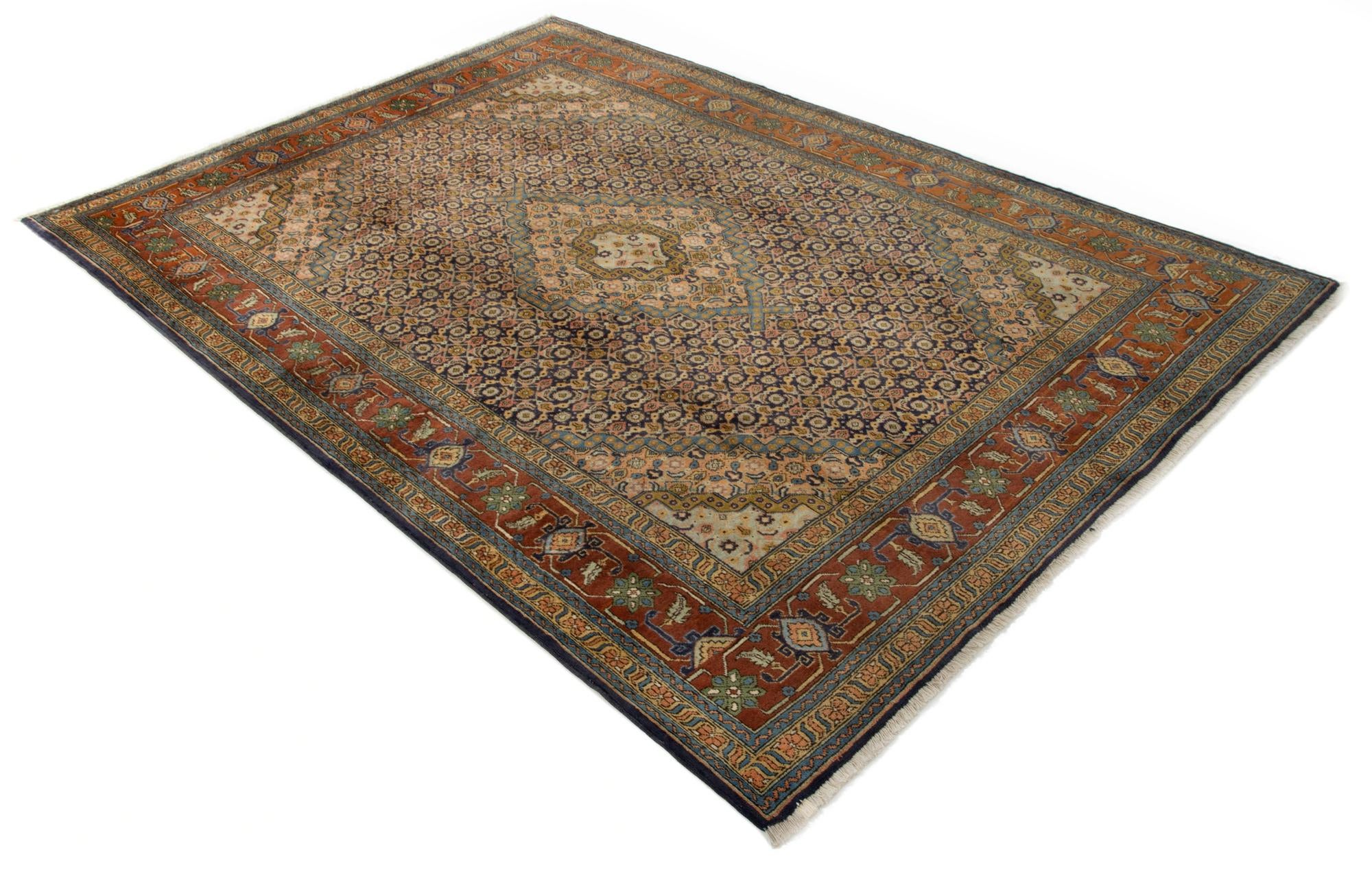 6' 9 x 9' 1 Hand Knotted Tabriz Persian Wool Rug