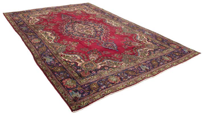 9' 5 x 13' 8 Hand Knotted Tabriz Persian Wool Rug