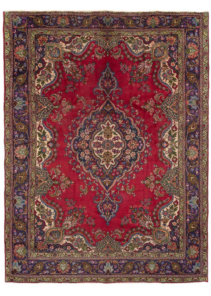 9' 5 x 13' 8 Hand Knotted Tabriz Persian Wool Rug