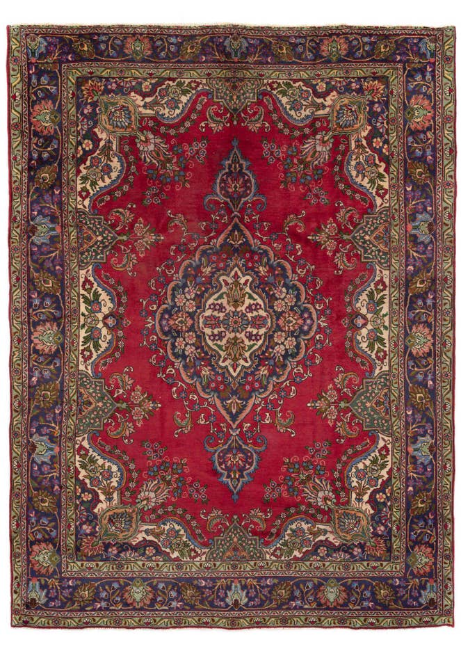 Detail image of 9' 5 x 13' 8 Hand Knotted Tabriz Persian Wool Rug